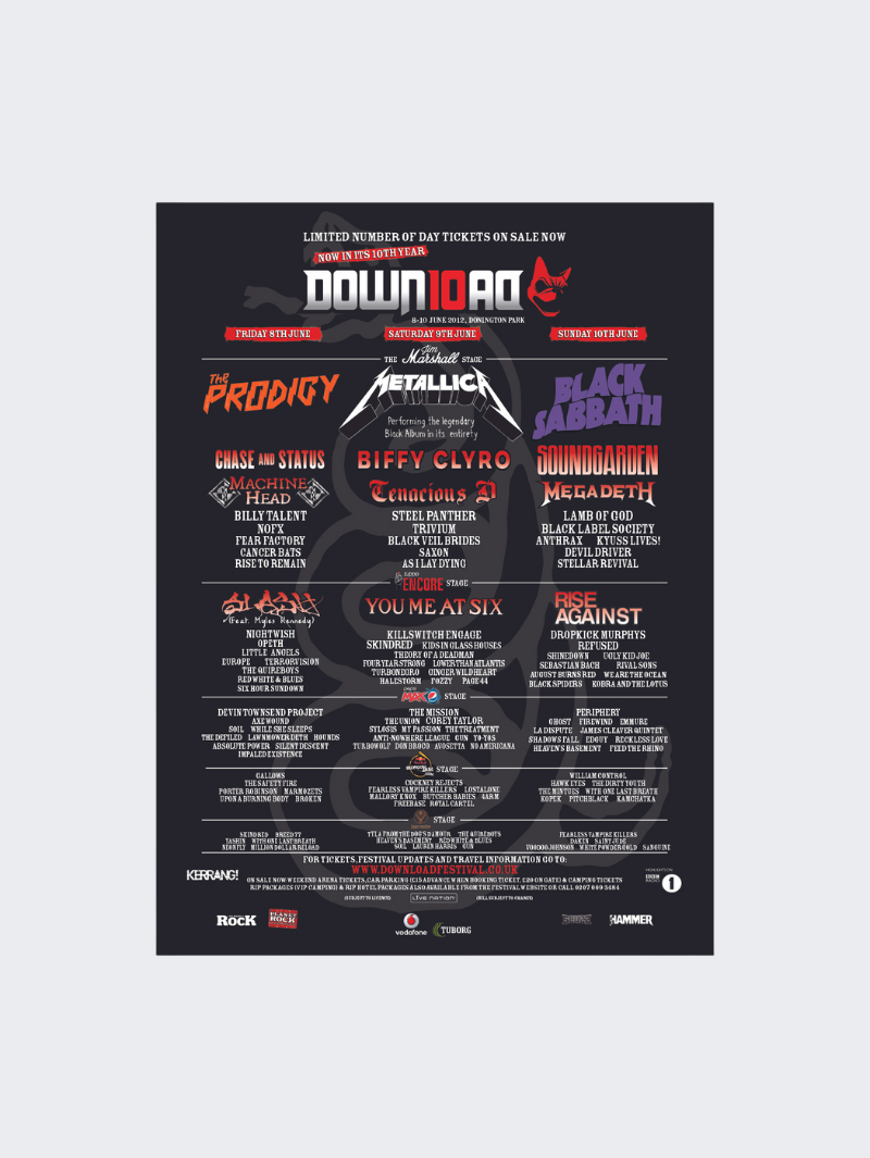 2012 Line Up Poster