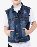 Kids Blue Denim Battle Jacket